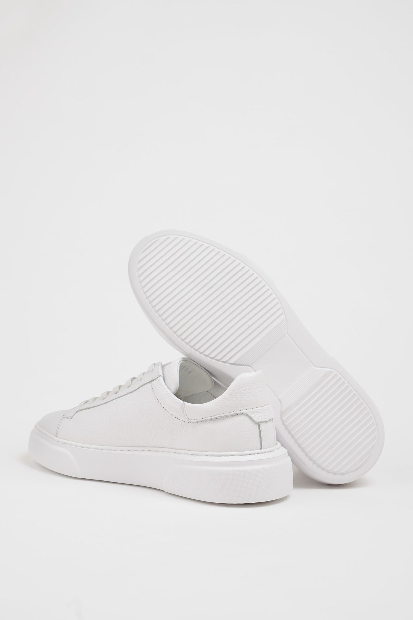 Maison White Leather Sneakers with Pool Sole