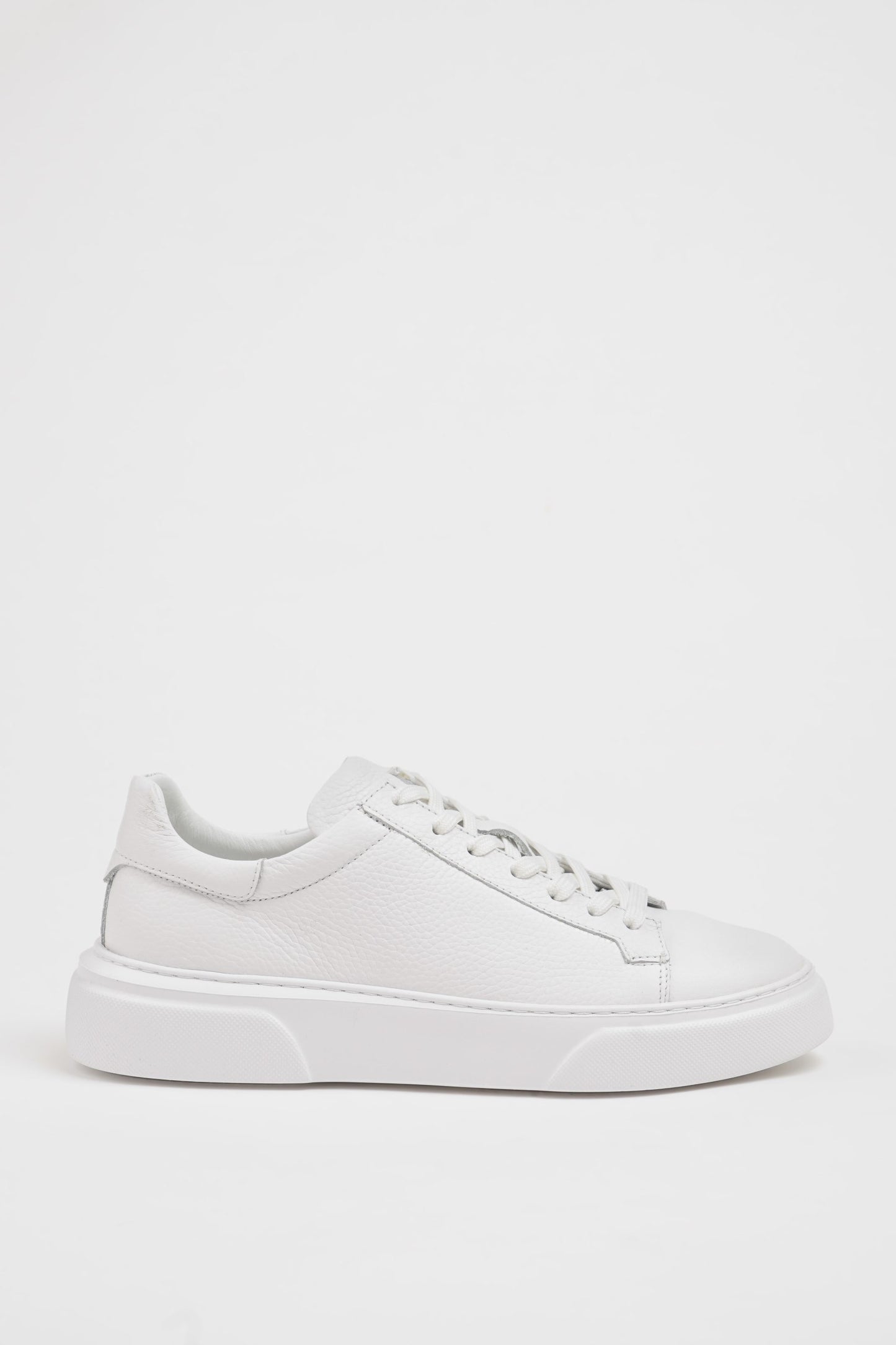 Maison White Leather Sneakers with Pool Sole