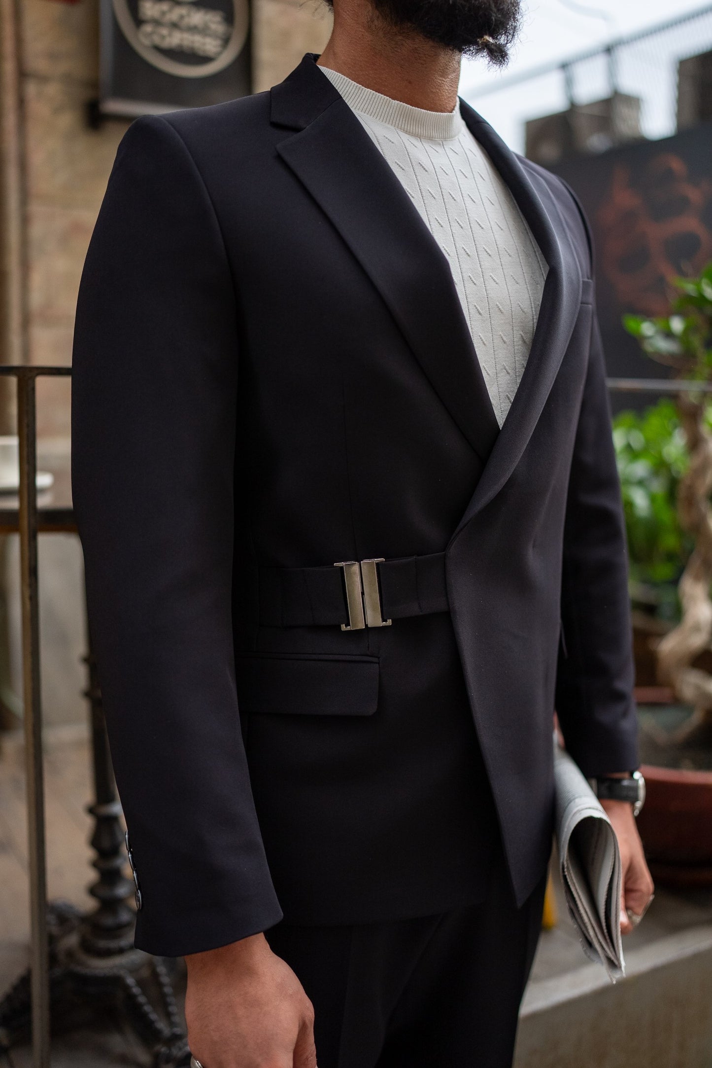 The Axis Suit – Black Modern Summer Suit