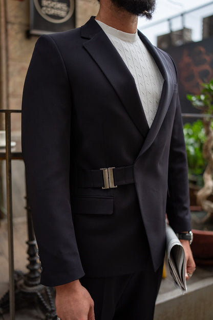 The Axis Suit – Black Modern Summer Suit