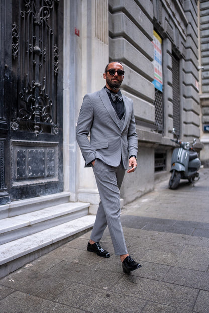 Brabion Gray 3 Piece Suit for Modern Men