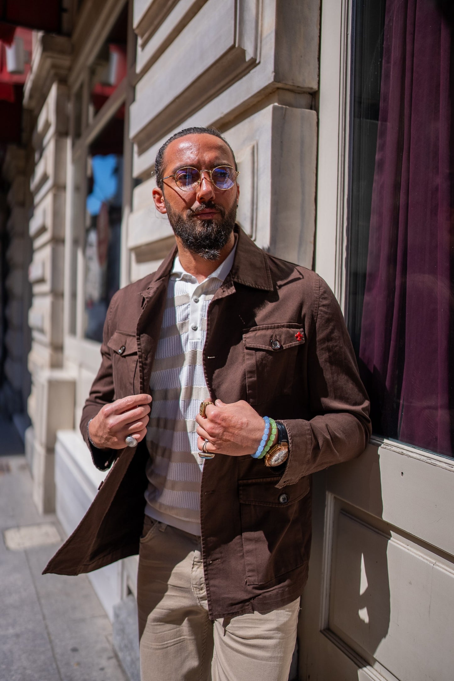 Brabion Brown Safari Men's Jacket