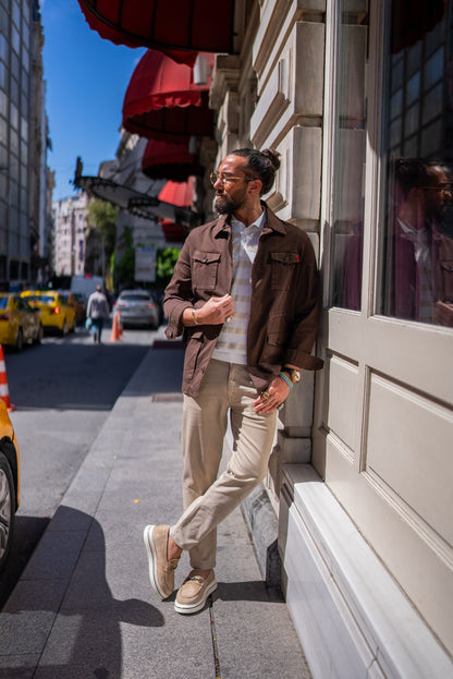 Brabion Brown Safari Men's Jacket