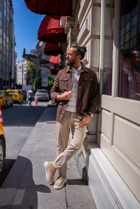 Brabion Brown Safari Men's Jacket