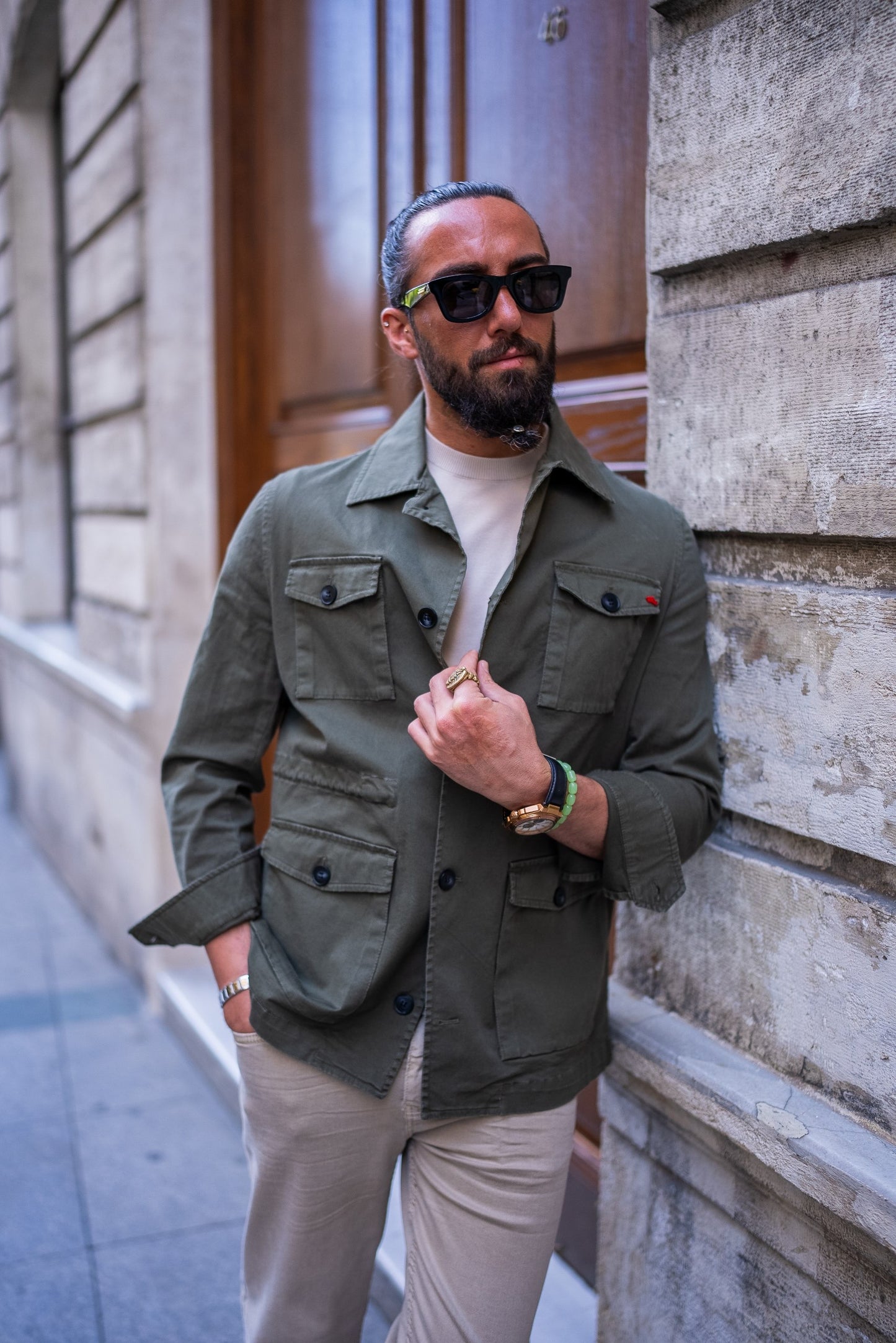 Brabion Khaki Safari Men's Jacket