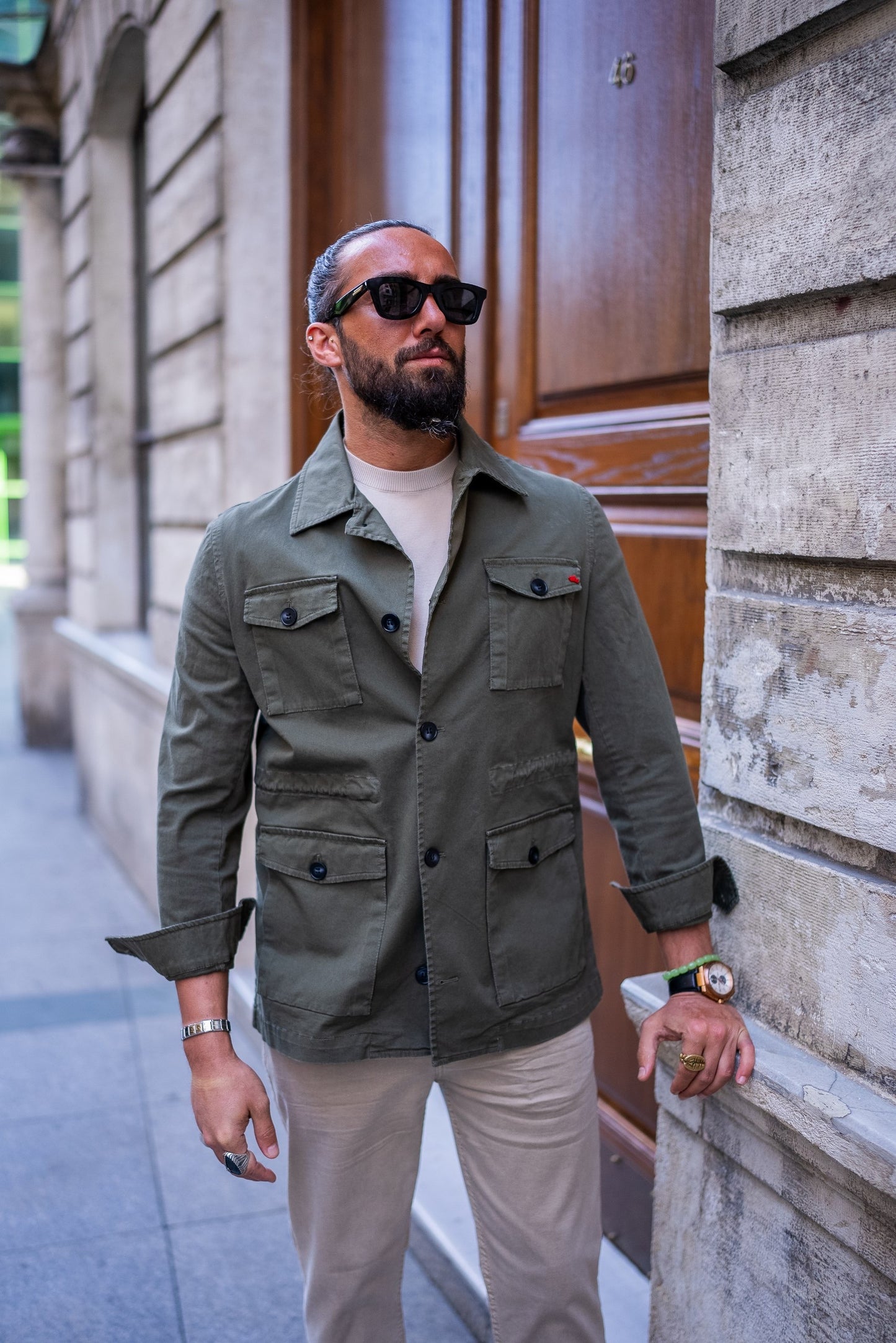 Brabion Khaki Safari Men's Jacket