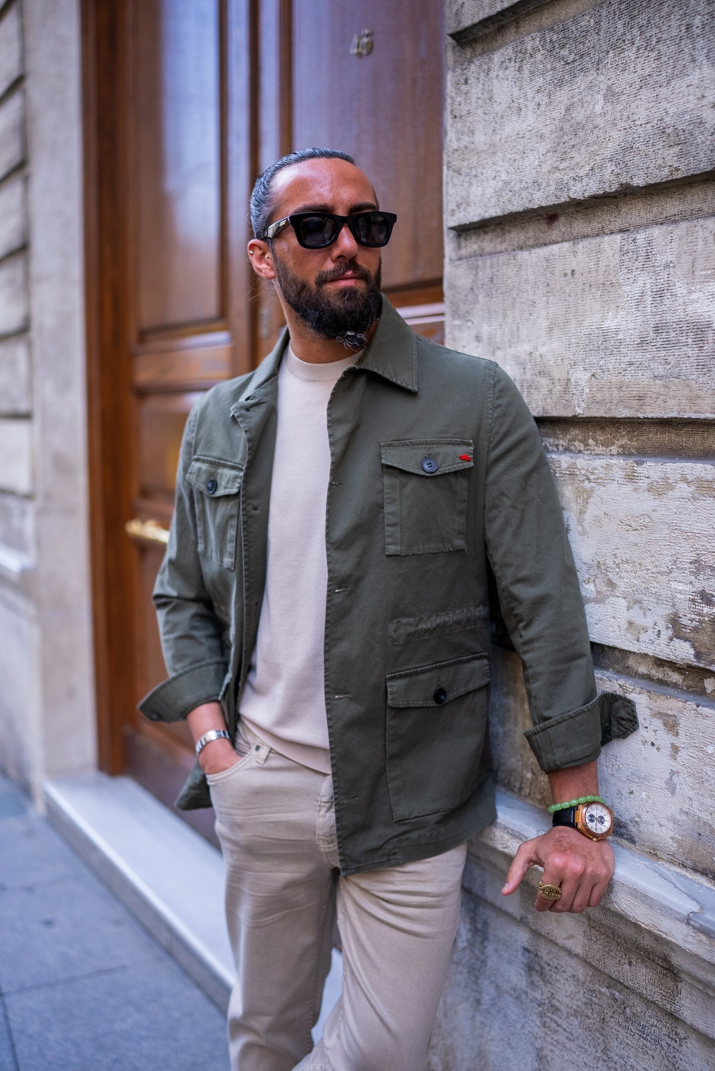 Brabion Khaki Safari Men's Jacket