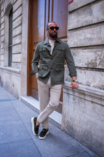 Brabion Khaki Safari Men's Jacket