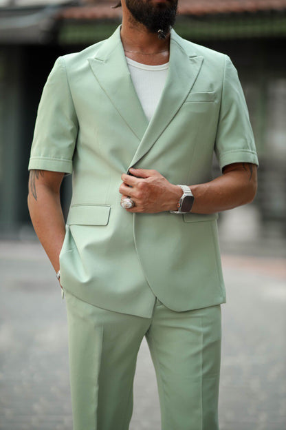 Positano Mint Green Short Sleeve Summer Suit