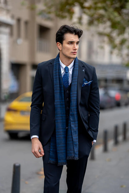 Brabion Navy Blue Premium Men's Suit