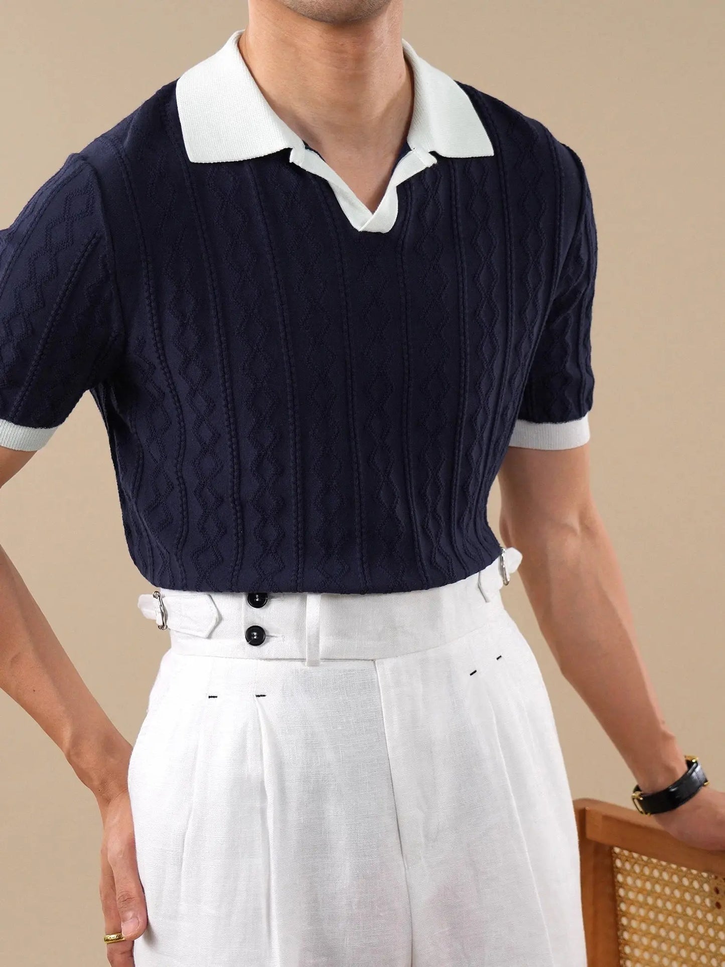 Men's Breathable Lyocell Short-Sleeve Polo Shirt BRABION
