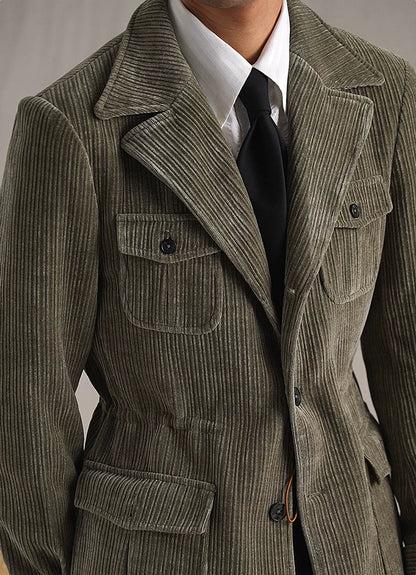 Men's Italian Retro Chenille Fleece Hunting Jacket