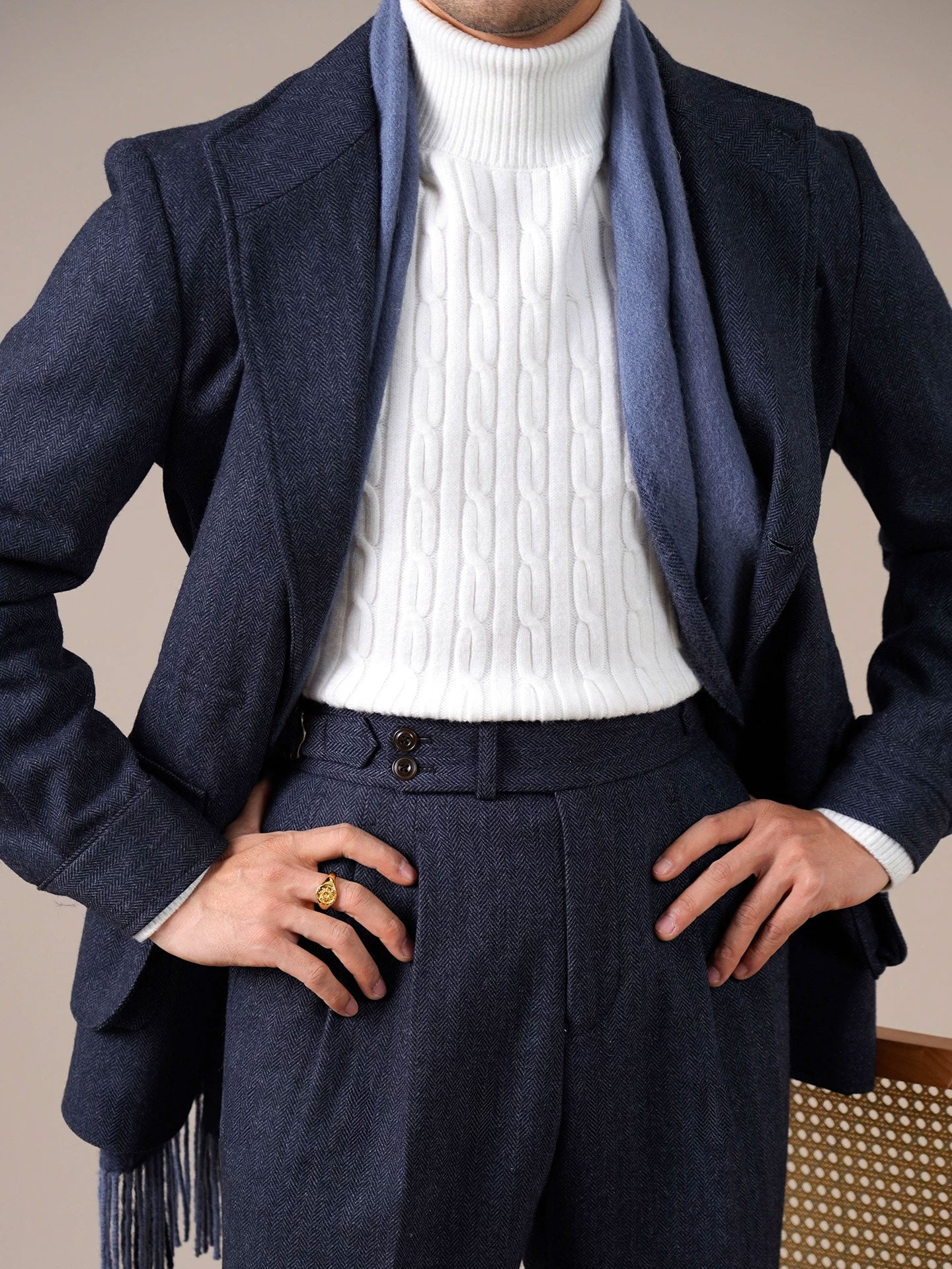 Men’s Spanish-Style Wool-Blend Jacket