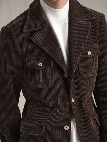 Men's Italian Retro Chenille Fleece Hunting Jacket