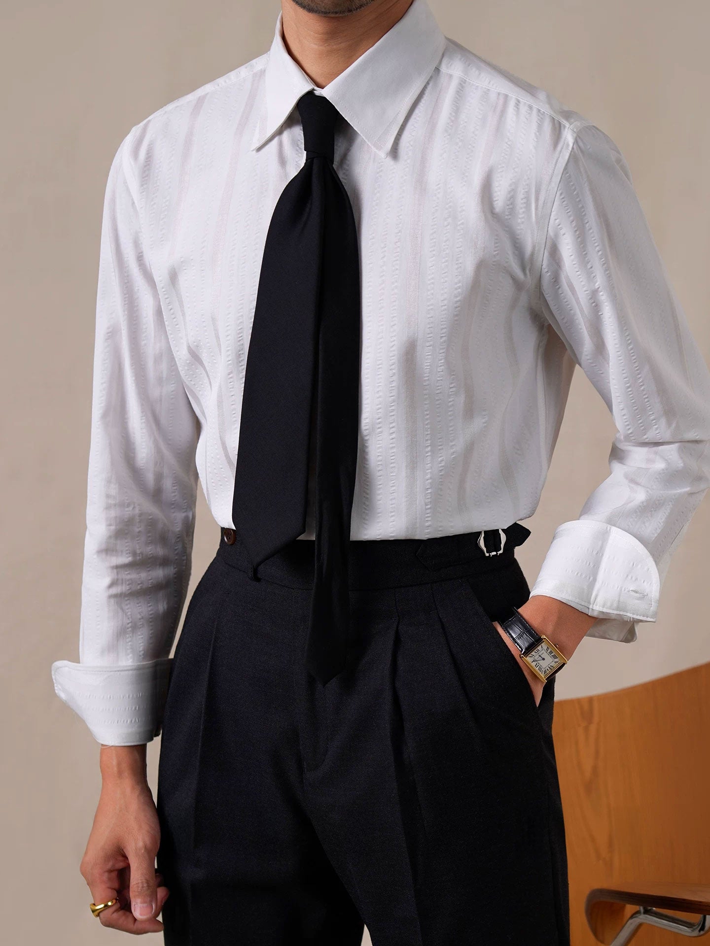 Men’s Seersucker Dress Shirt