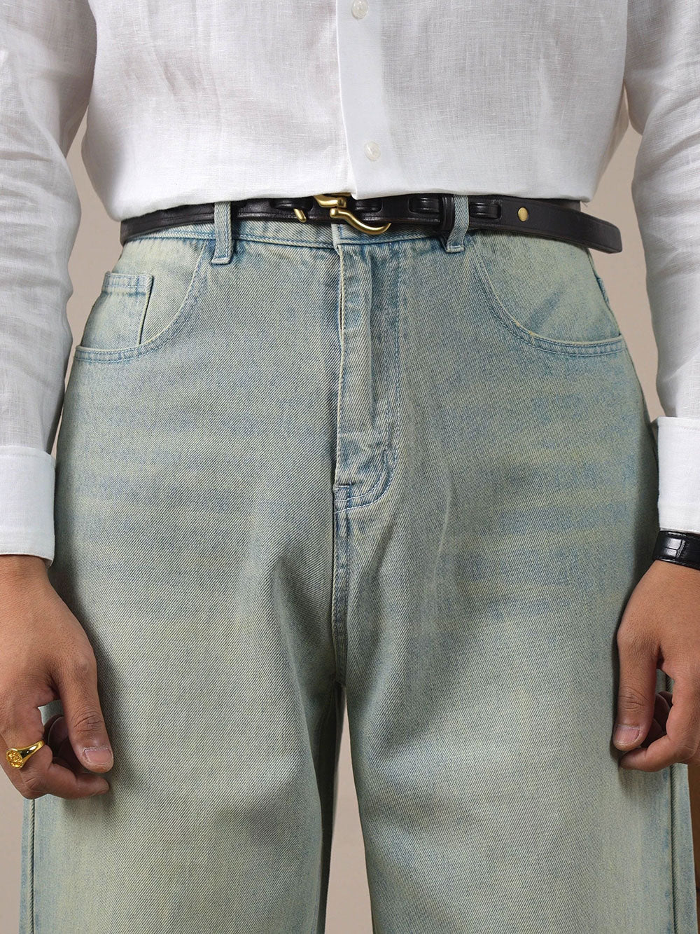 Relaxed Fit Men’s Wide-Leg Jeans—Easy Everyday Style