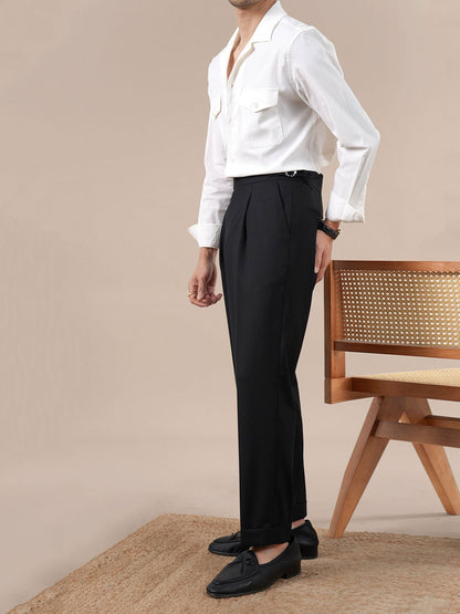 Mens Neapolitan Slim Fit Straight Leg Trousers