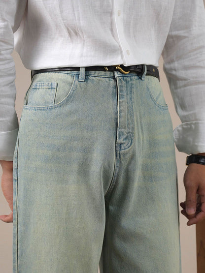 Relaxed Fit Men’s Wide-Leg Jeans—Easy Everyday Style
