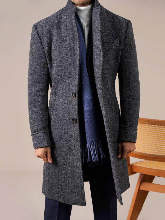Mens Wool Mid-Length Chester Coat