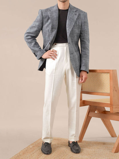 Prince Check Mens Breathable Suit Blazer