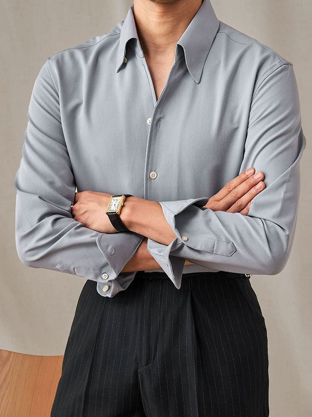 Men's Long-Sleeve Wrinkle-Resistant Shirt