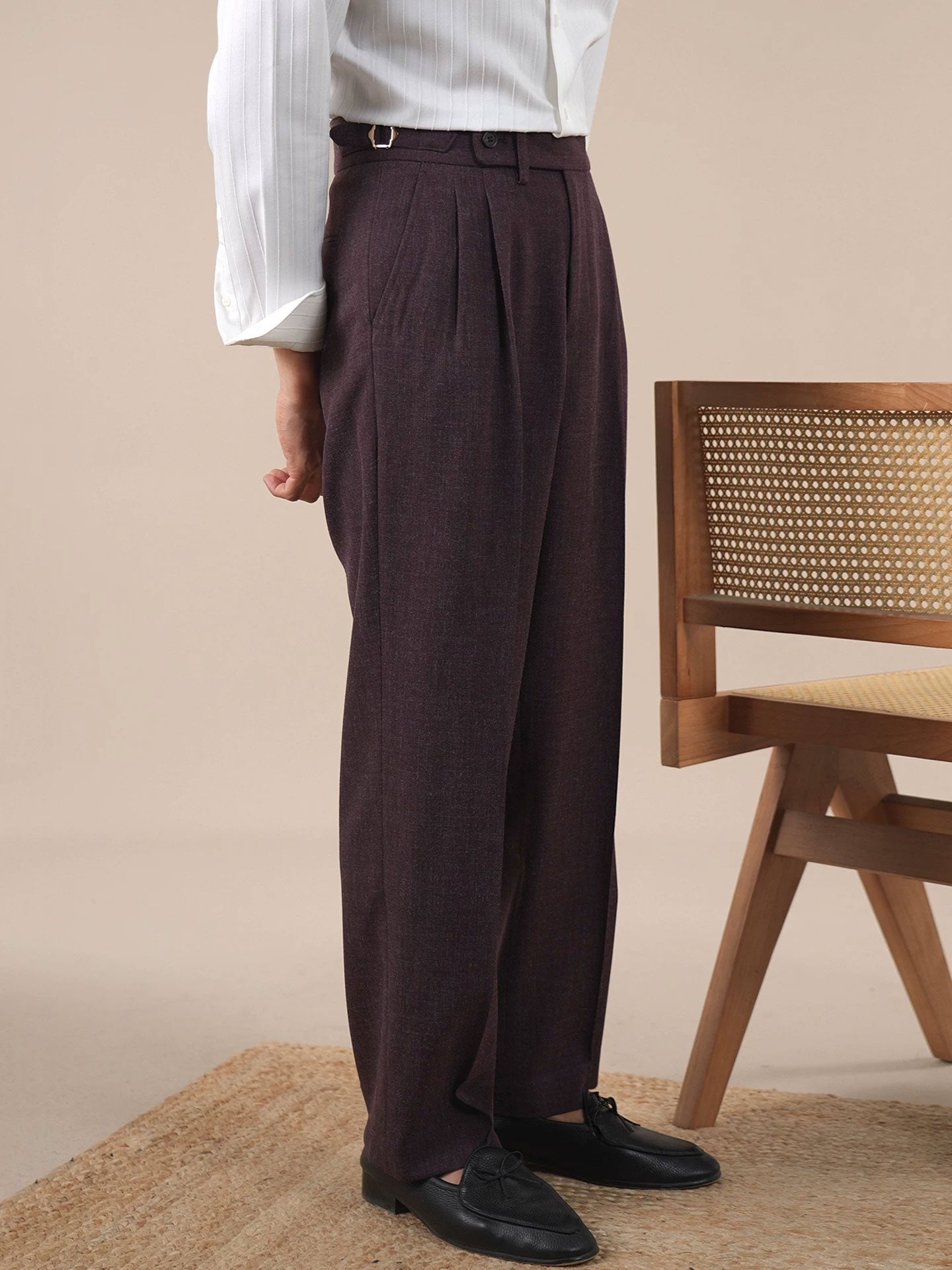 Men’s Vintage Pleated Dress Trousers BRABION