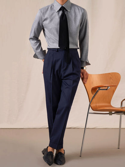 Men’s Italian Point Collar Long Sleeve Dress Shirt