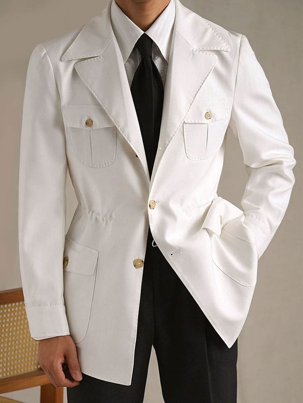 Men's Linen Breathable Hunting Jacket