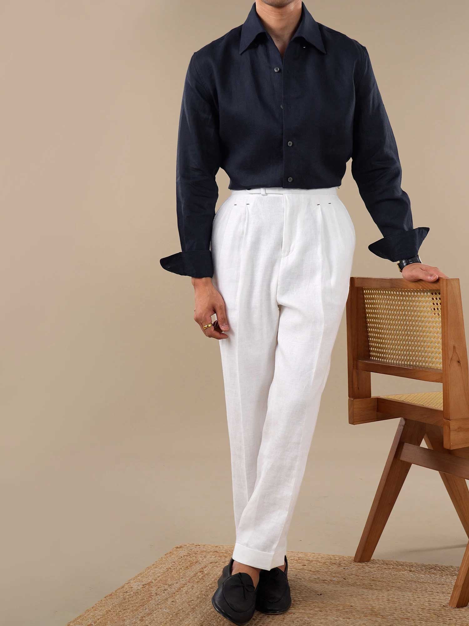 Men’s Summer Breathable Lightweight Linen Shirt BRABION
