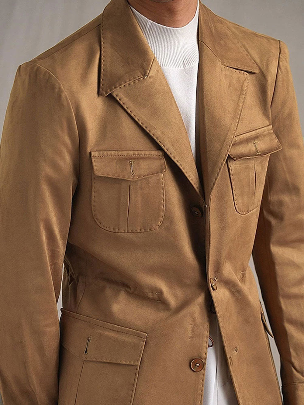Men's Suede Italian Hunting Jacket