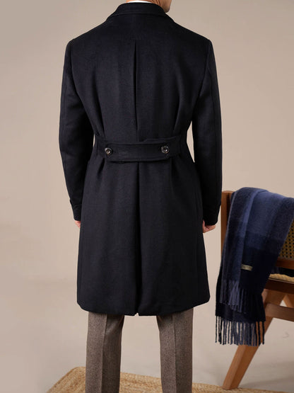 Men's Double-Breasted Wool Overcoat