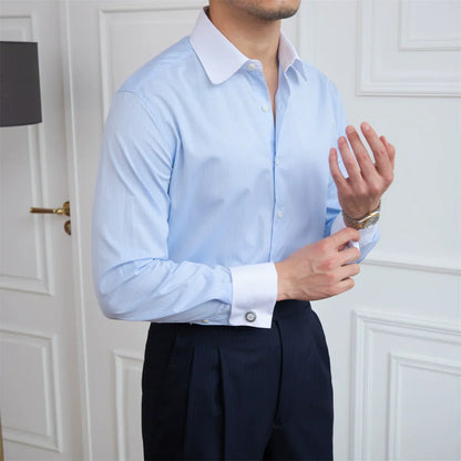 French Blue Cuff Shirt