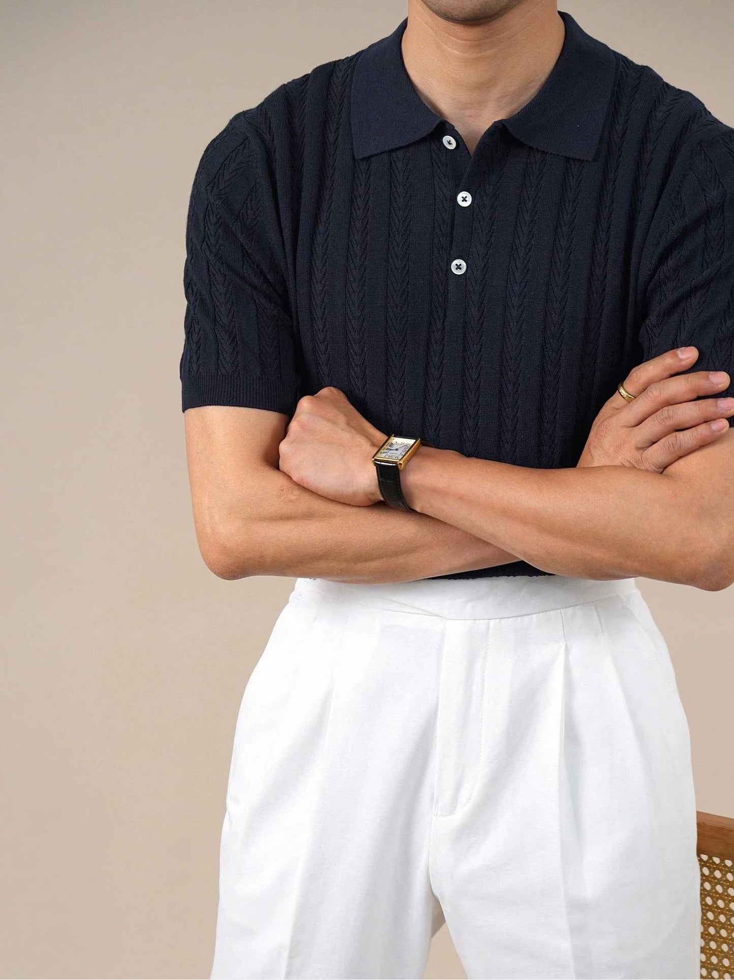 Men’s Cooling Lyocell Knit Polo Shirt BRABION