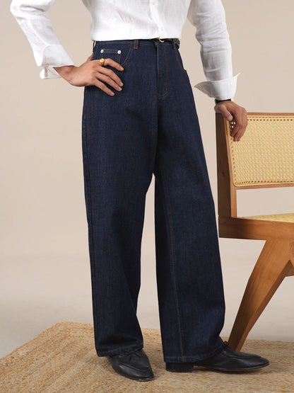 Men’s Vintage High-Waist Jeans — Relaxed Fit