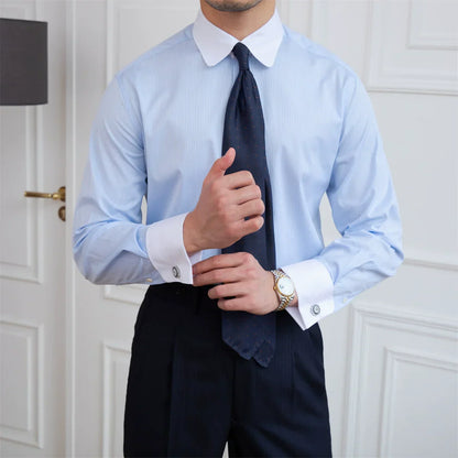 French Blue Cuff Shirt