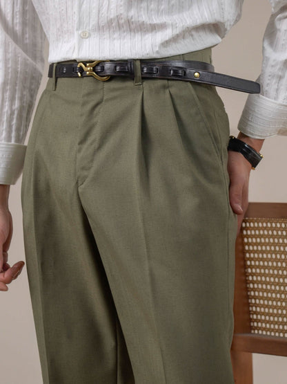 Men’s High-Waist Straight-Leg Dress Pants BRABION