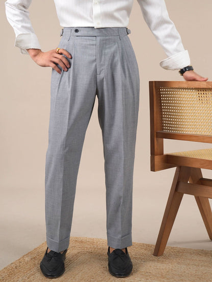Men’s Italian Neapolitan Double-Pleat Dress Pants BRABION