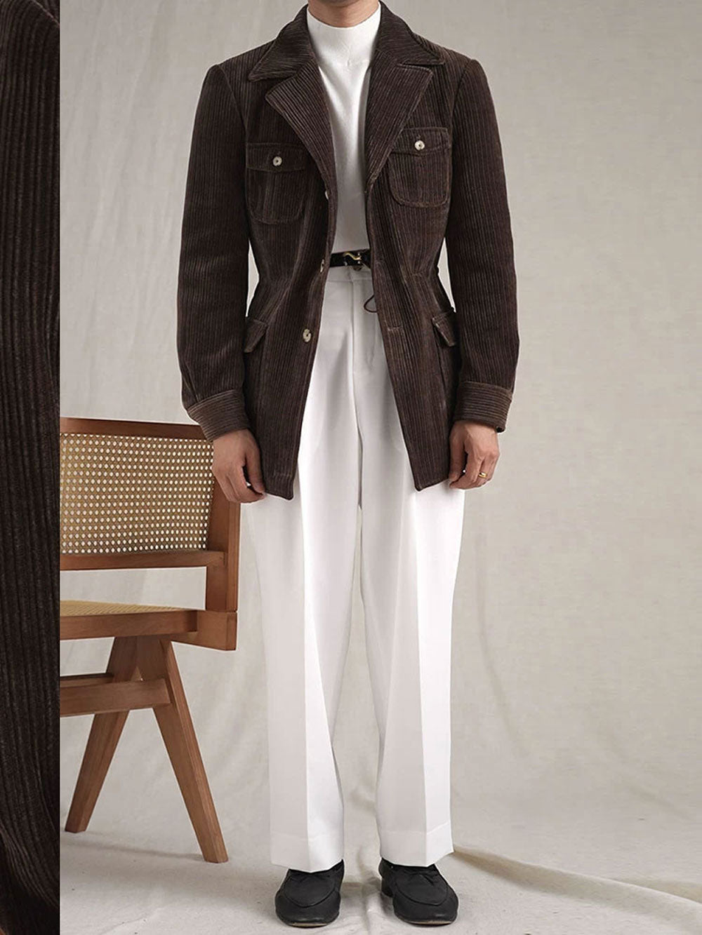 Men's Italian Retro Chenille Fleece Hunting Jacket