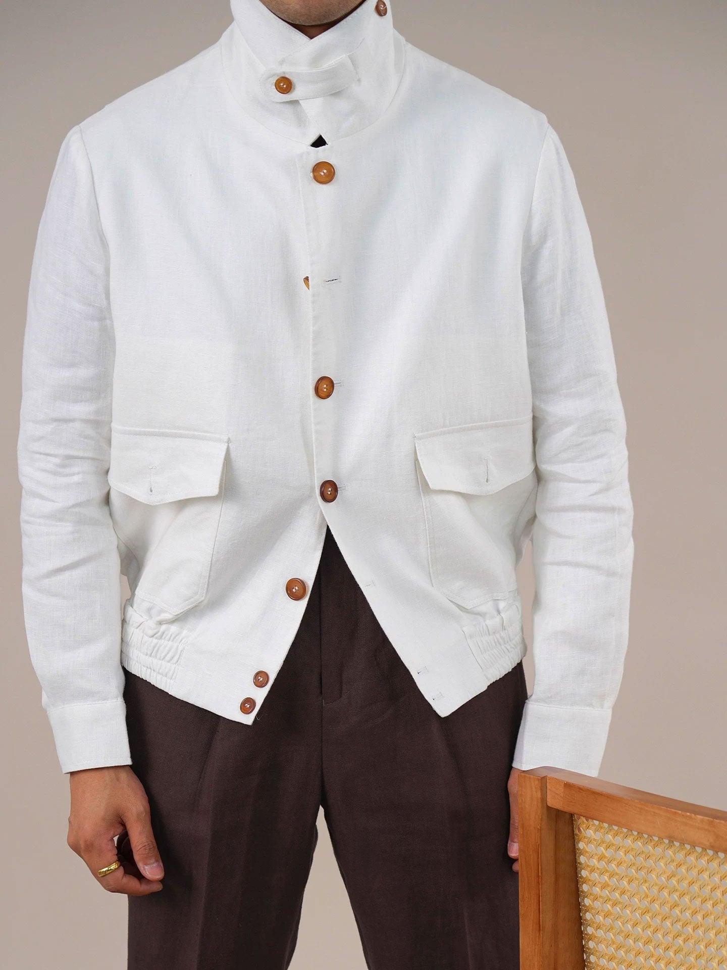 Men's Old Money Linen Jacket BRABION