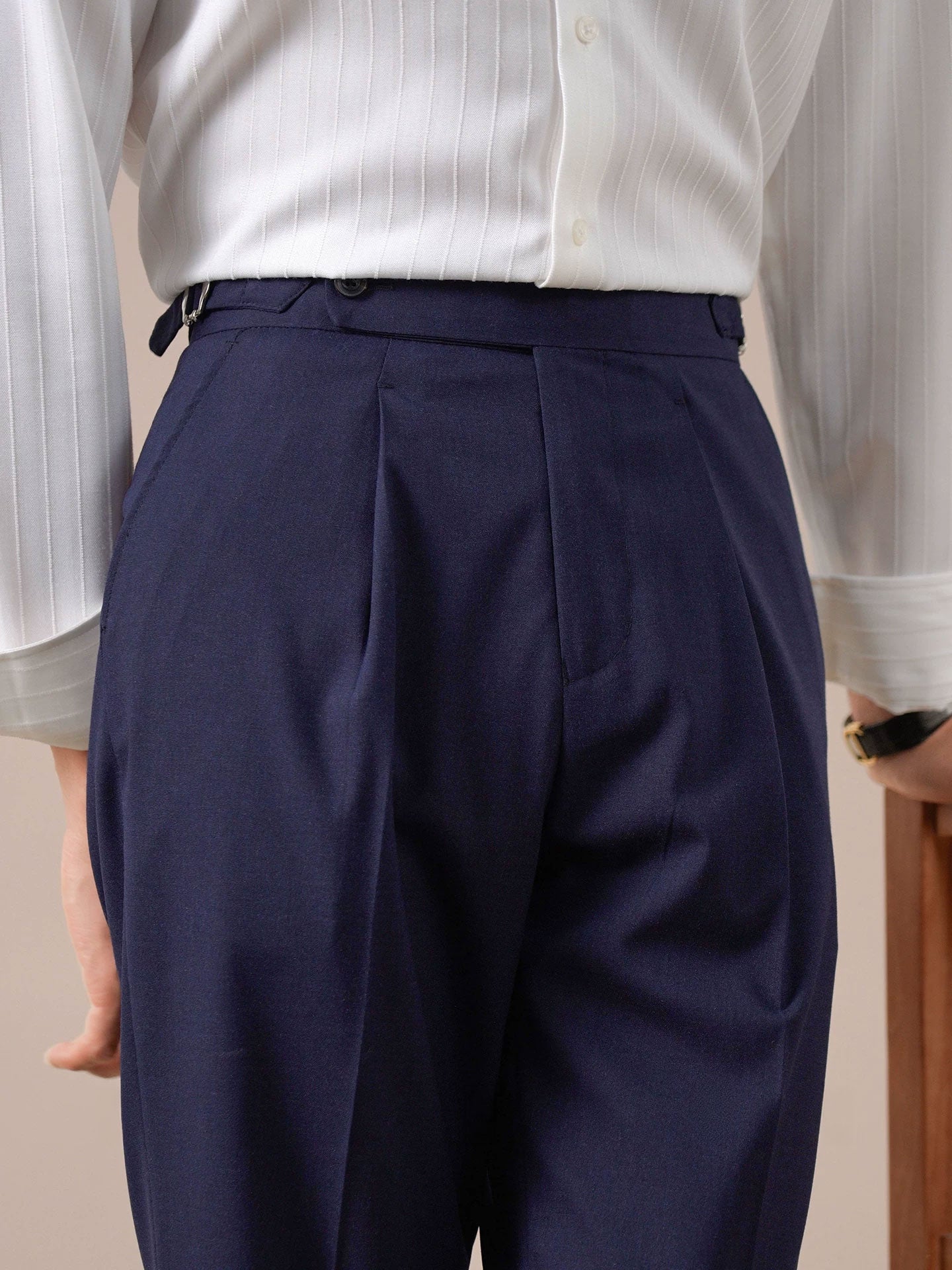 Mens Neapolitan Slim Fit Straight Leg Trousers