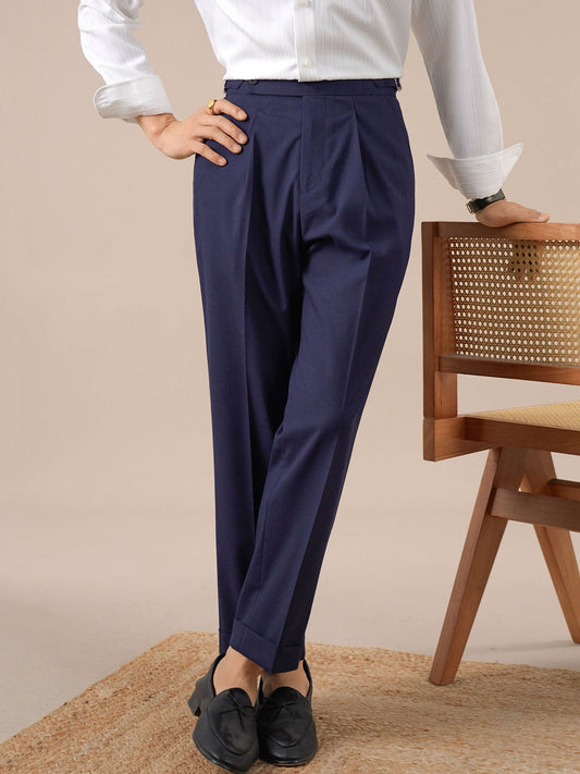 Mens Neapolitan Slim Fit Straight Leg Trousers