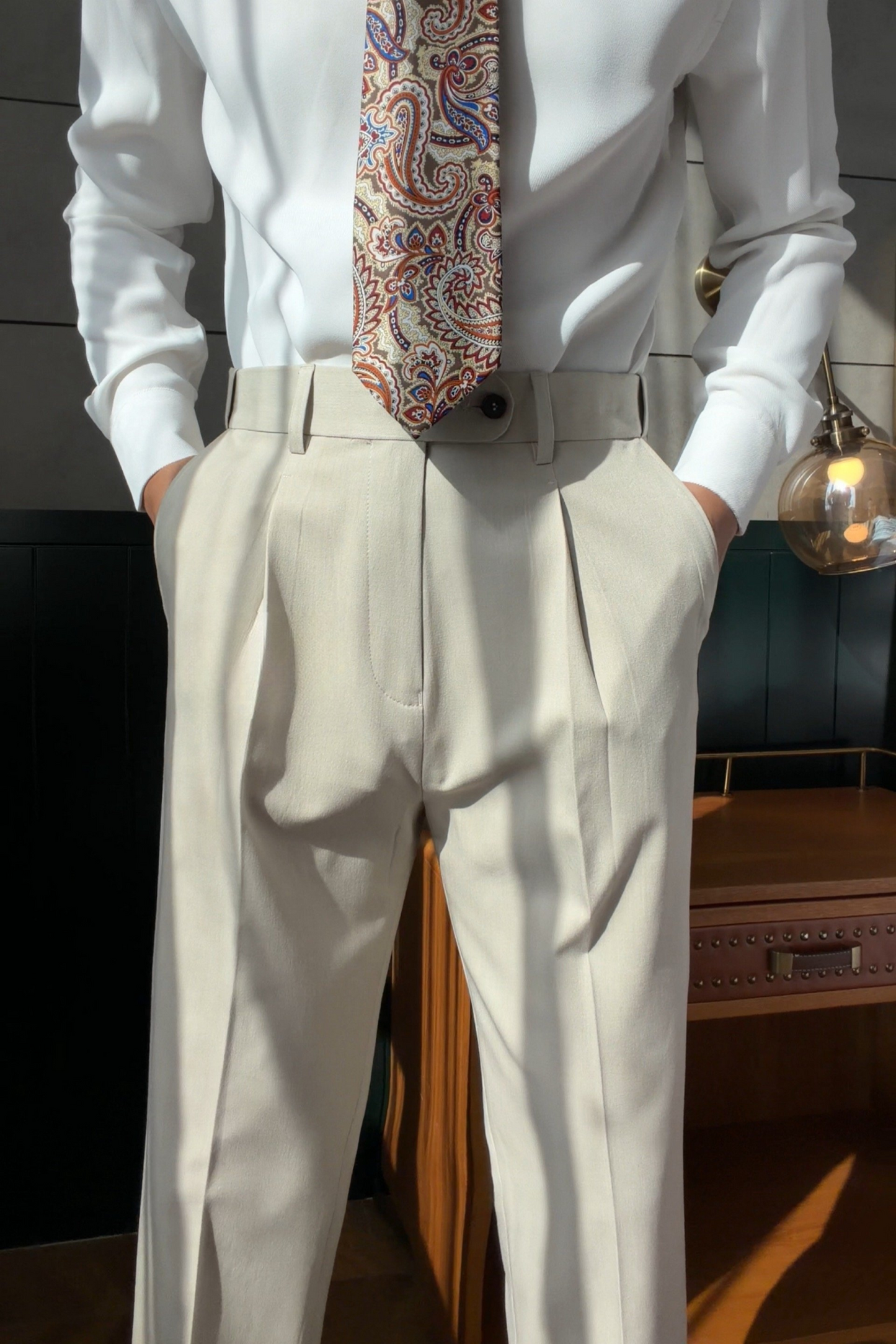 Men’s Fleece-Lined Tapered Dress Pants