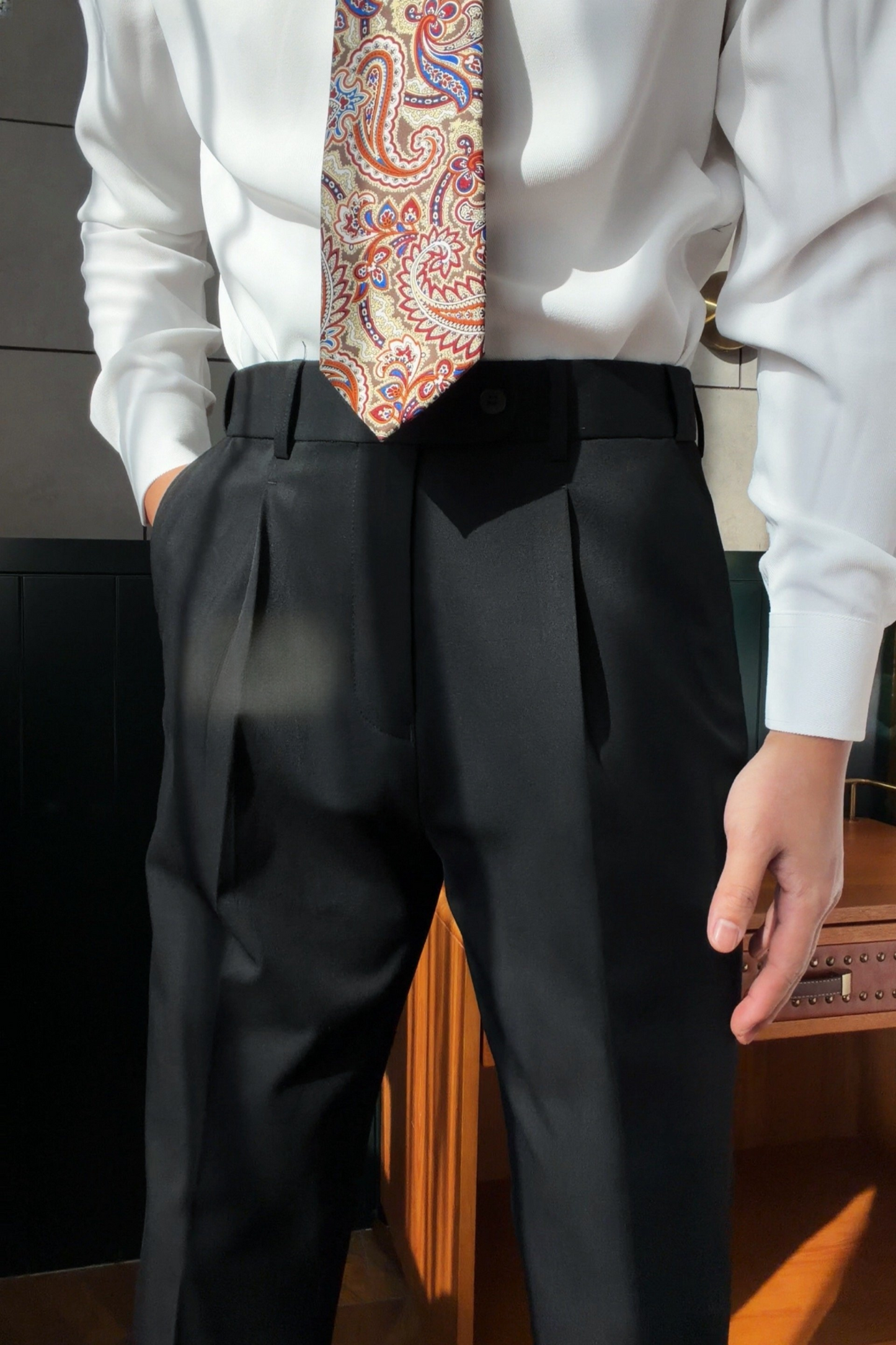Men’s Fleece-Lined Tapered Dress Pants