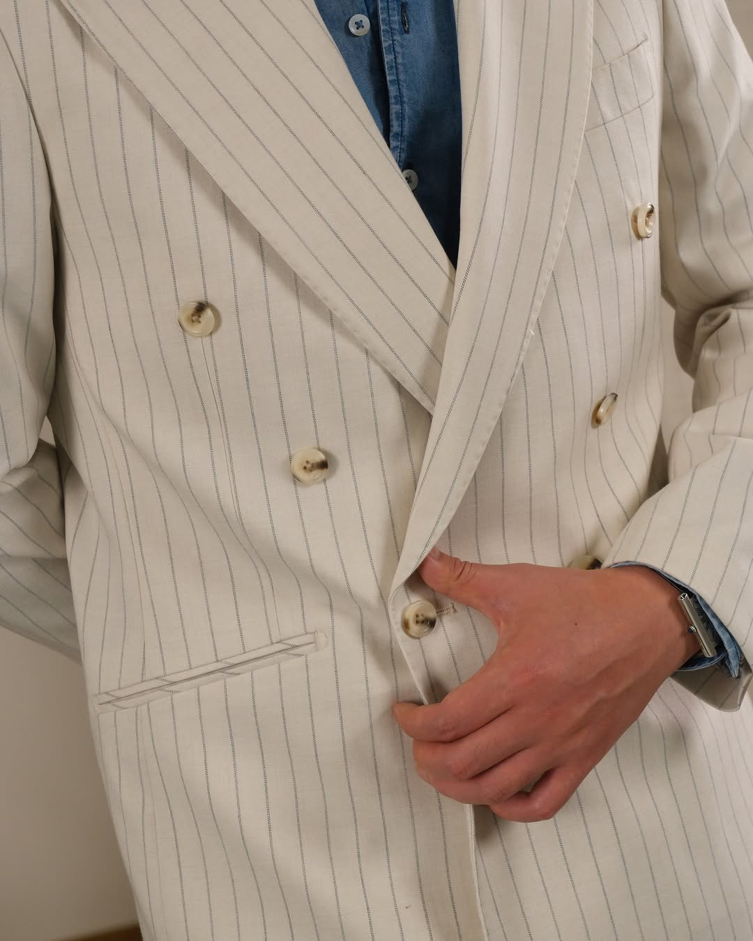 Palermo Pinstripe Double-Breasted Men's Suit