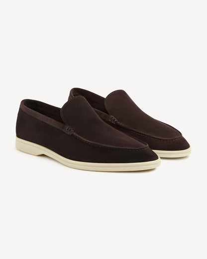 Brabion Unlined Capri Suede Loafer – Brown for the Modern Gentleman