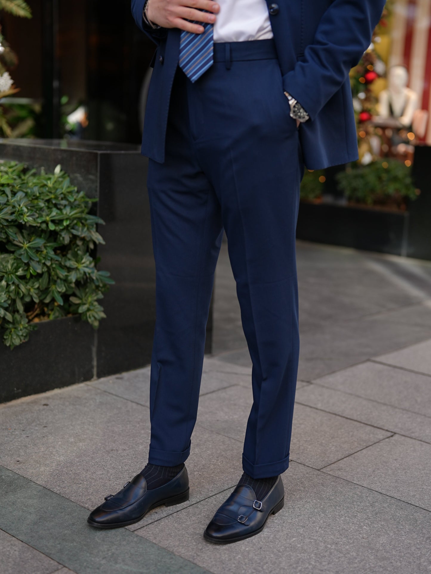 Navy Blue Italian Double Breasted Suit