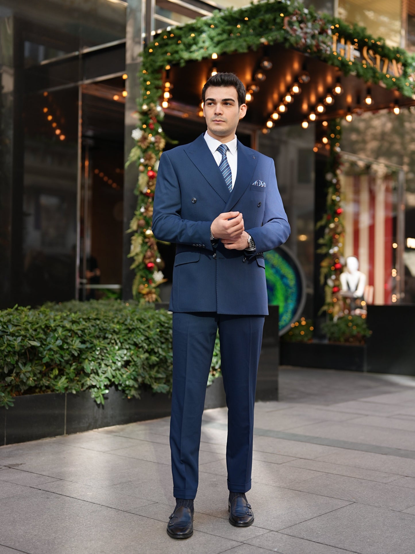 Navy Blue Italian Double Breasted Suit