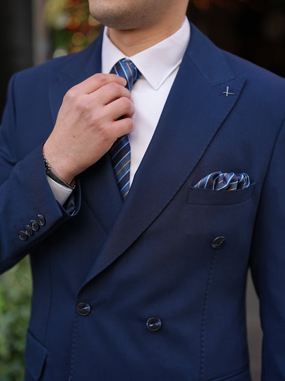 Navy Blue Italian Double Breasted Suit