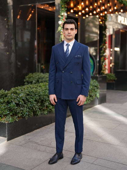 Navy Blue Italian Double Breasted Suit