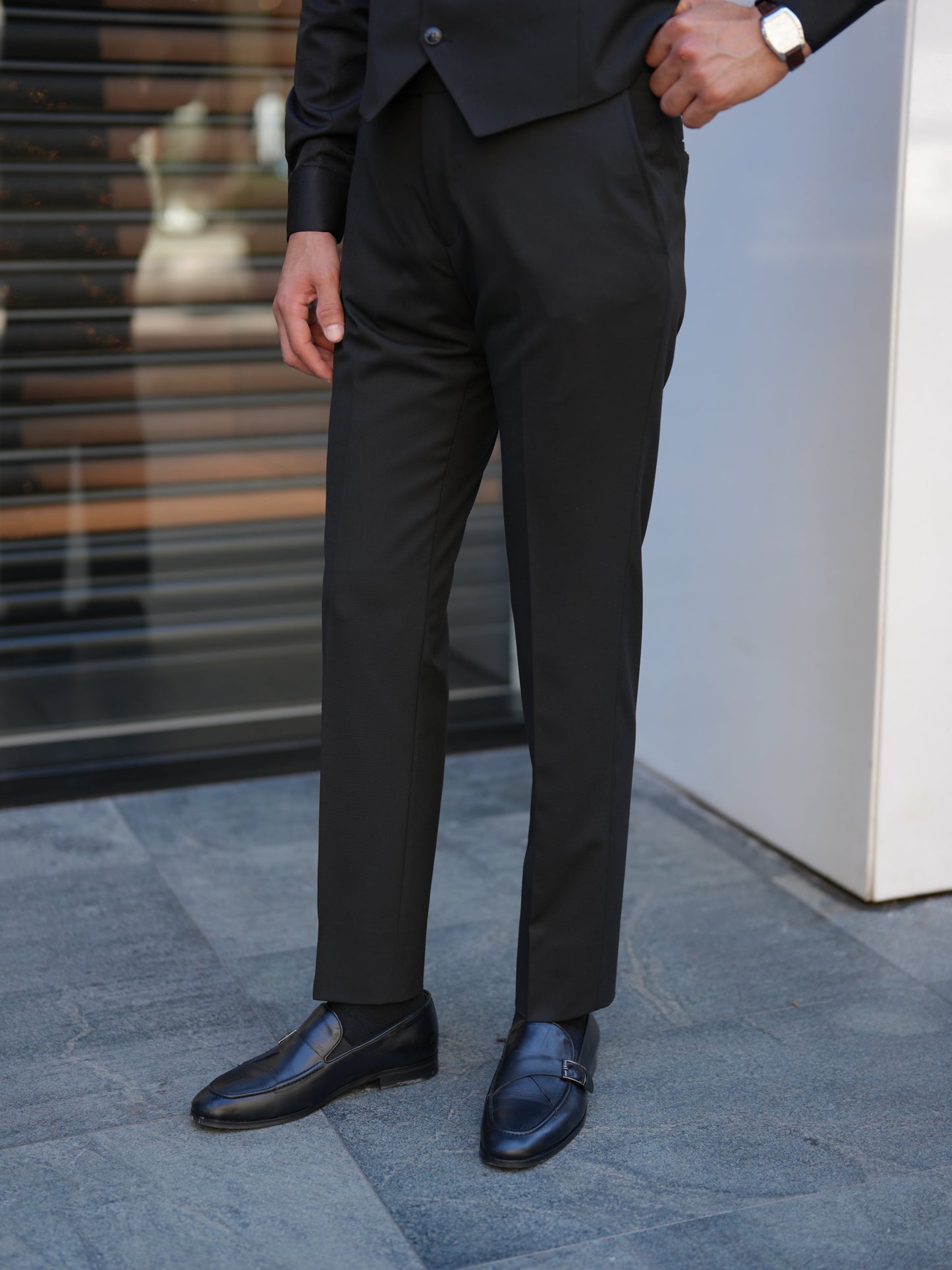 Black 3-Piece Slim Fit Italian Suit